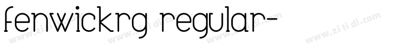 fenwickrg regular字体转换